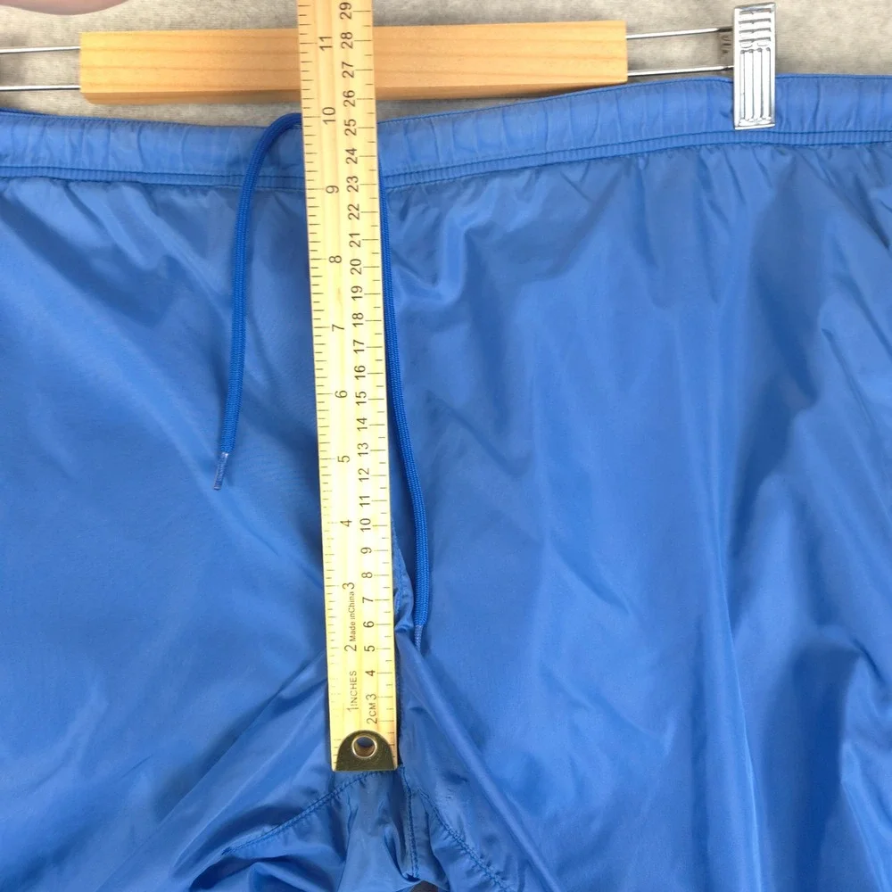 Prada Mens‎ Blue Nylon Swim Shorts Trunks Size 56 IT Logo Drawstring